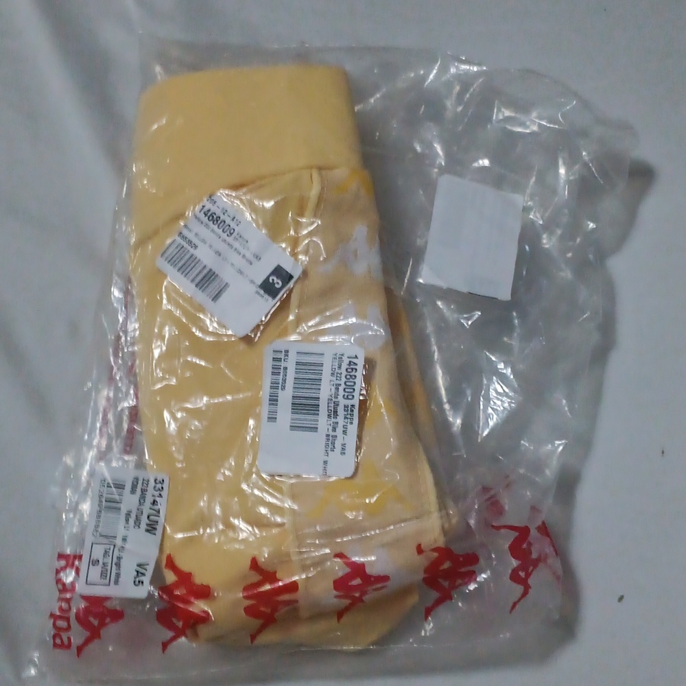 Kappa yellow bike shorts size small